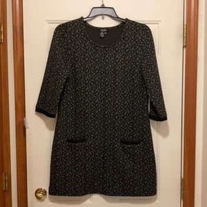 Papillon black and grey animal print dress